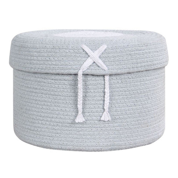Cesta de fiesta de pijamas Lorena Canals con caja de dulces azul claro- Bambi Baby