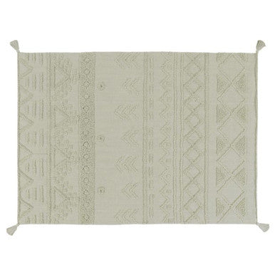 Lorena Canals Medium Washable Rug Tribu Olive- Bambi Baby
