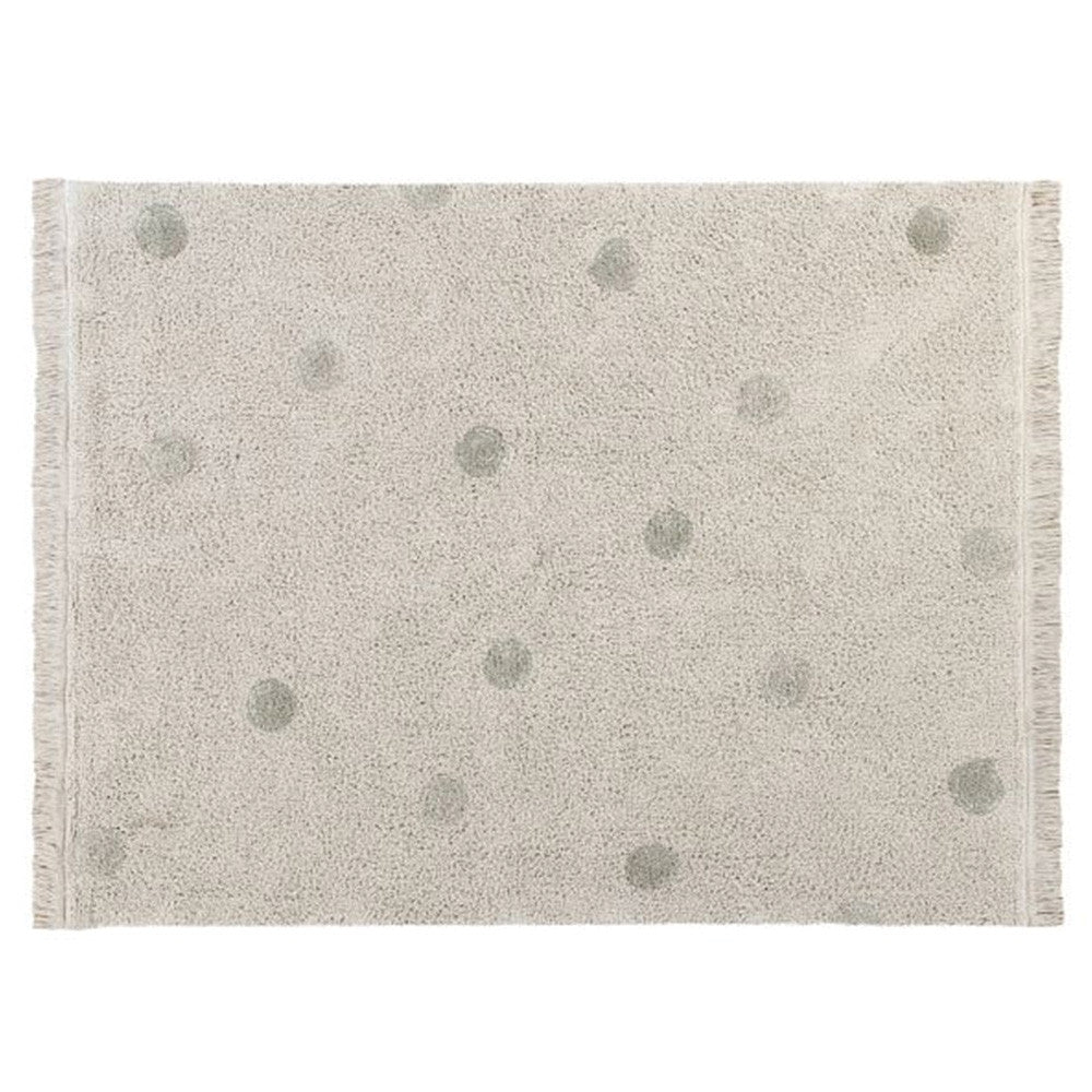 Lorena Canals Washable Rug Hippy Dots Natural - Olive- Bambi Baby