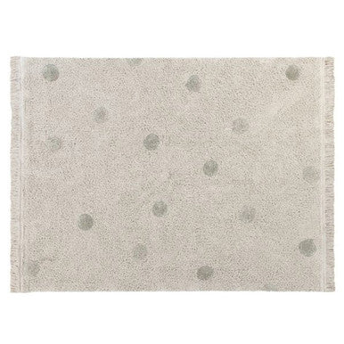 Lorena Canals Washable Rug Hippy Dots Natural - Olive- Bambi Baby