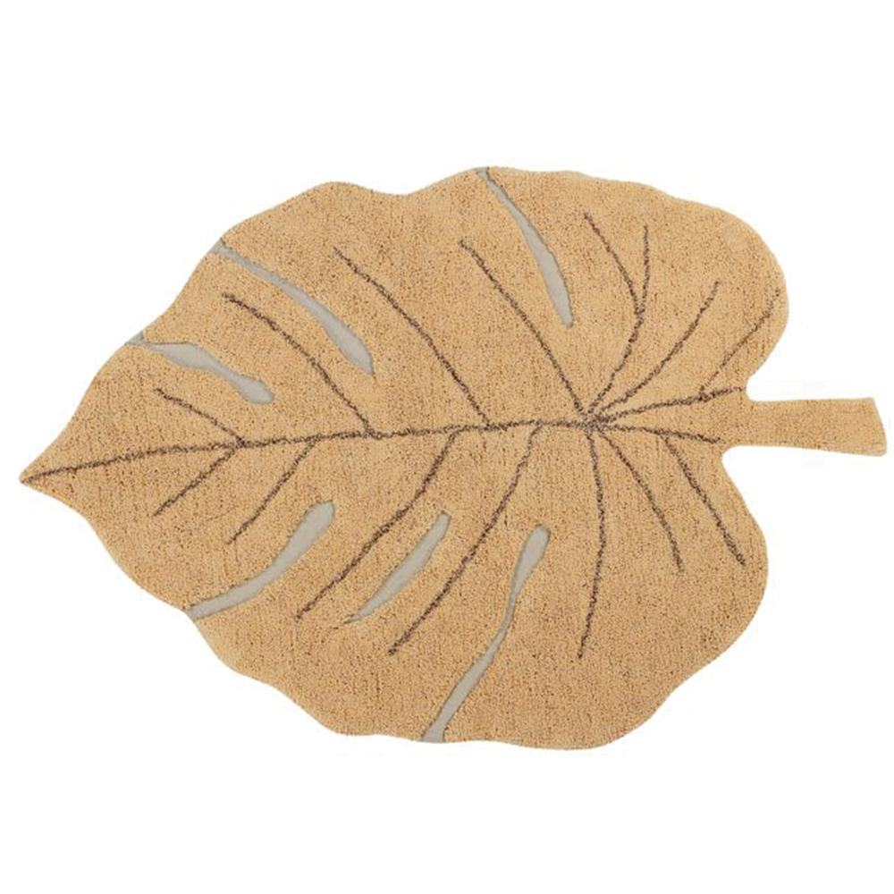 Lorena Canals Washable Rug Monstera Honey- Bambi Baby