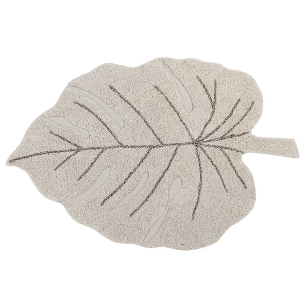 Lorena Canals Washable Rug Monstera Natural- Bambi Baby