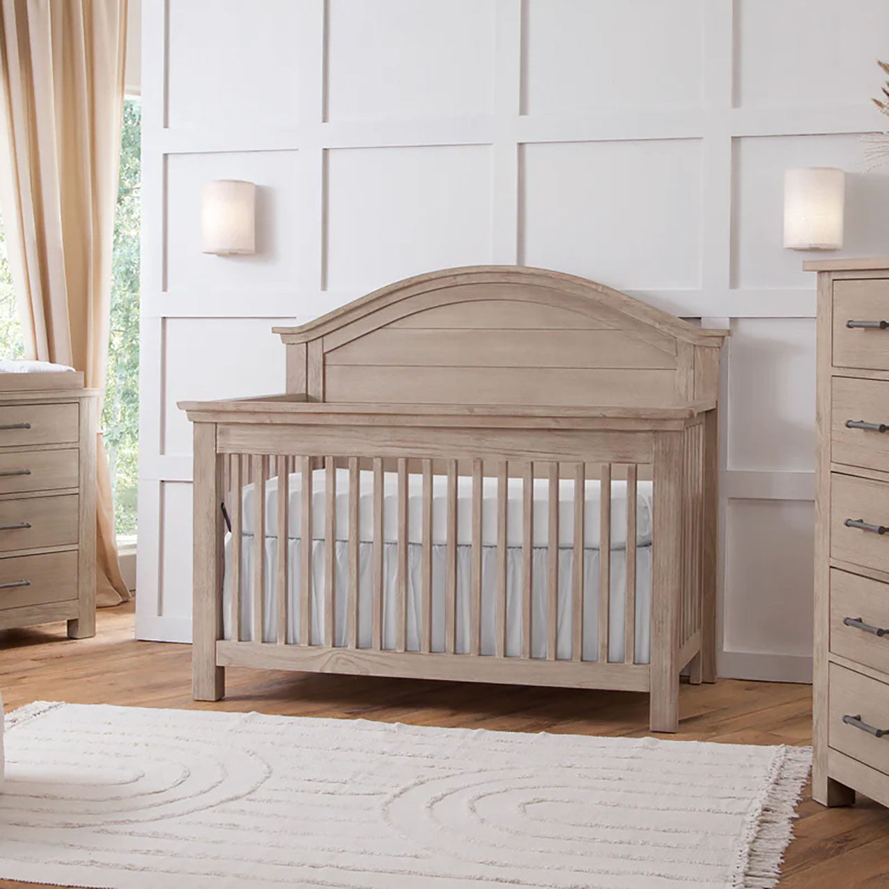 Bella Vita Lugo Curved Top Crib in Brownstone- Bambi Baby