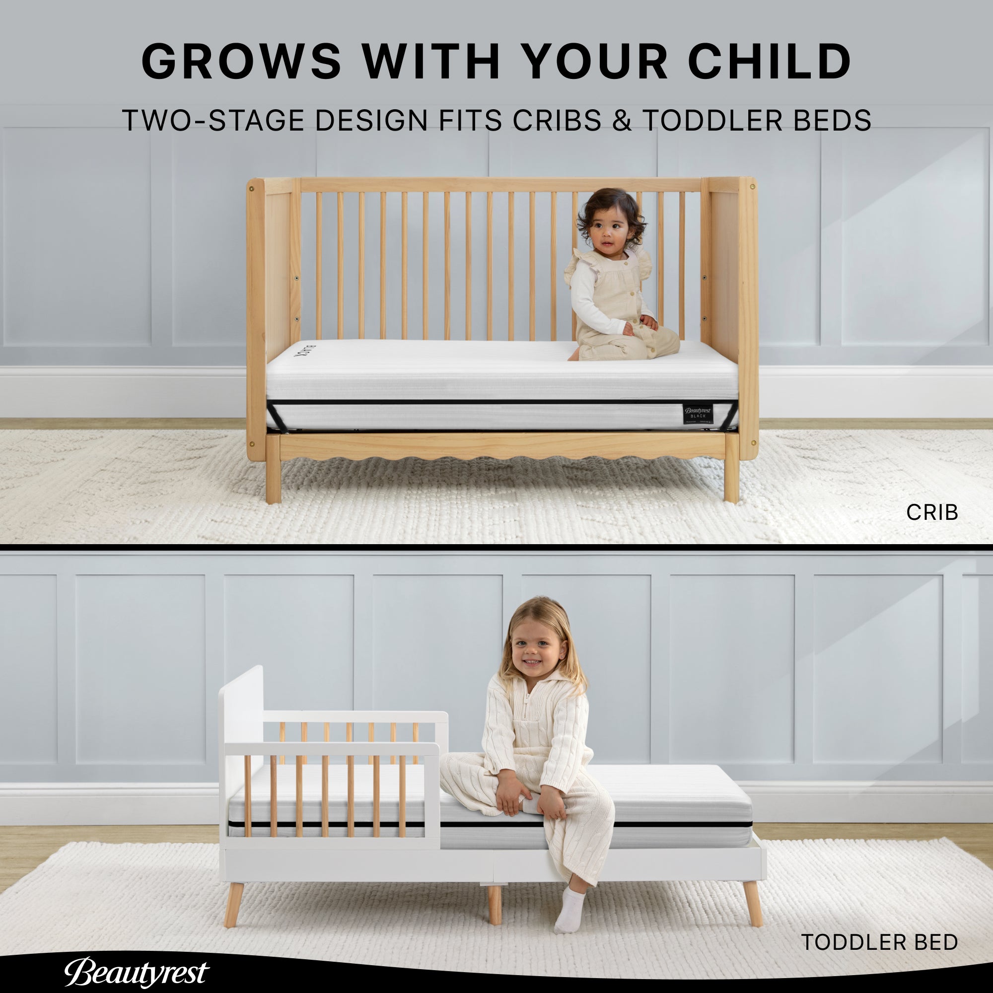 Delta Children Beautyrest Black BreatheCool Crib & Toddler