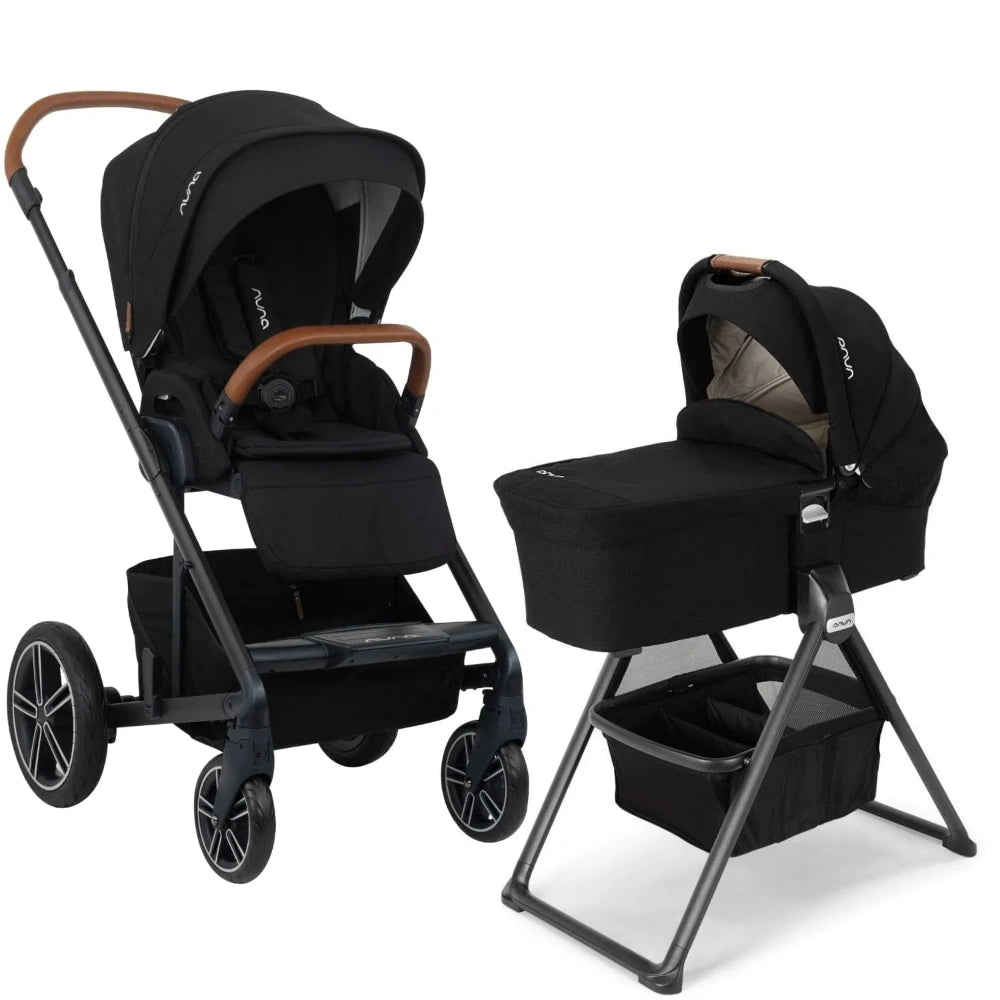 Nuna MIXX Next + MIXX Bassinet + Stand Stroller Bundle- Bambi Baby
