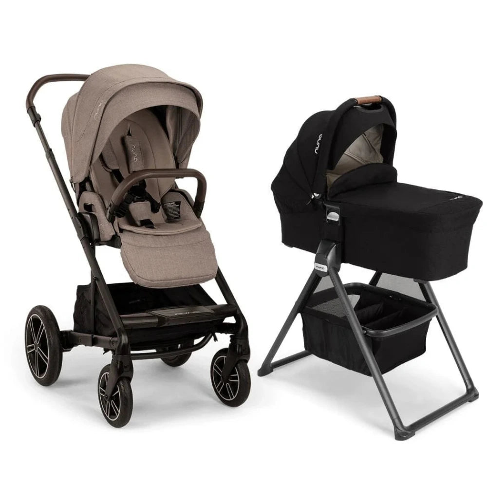 Nuna MIXX Next + MIXX Bassinet + Stand Stroller Bundle- Bambi Baby