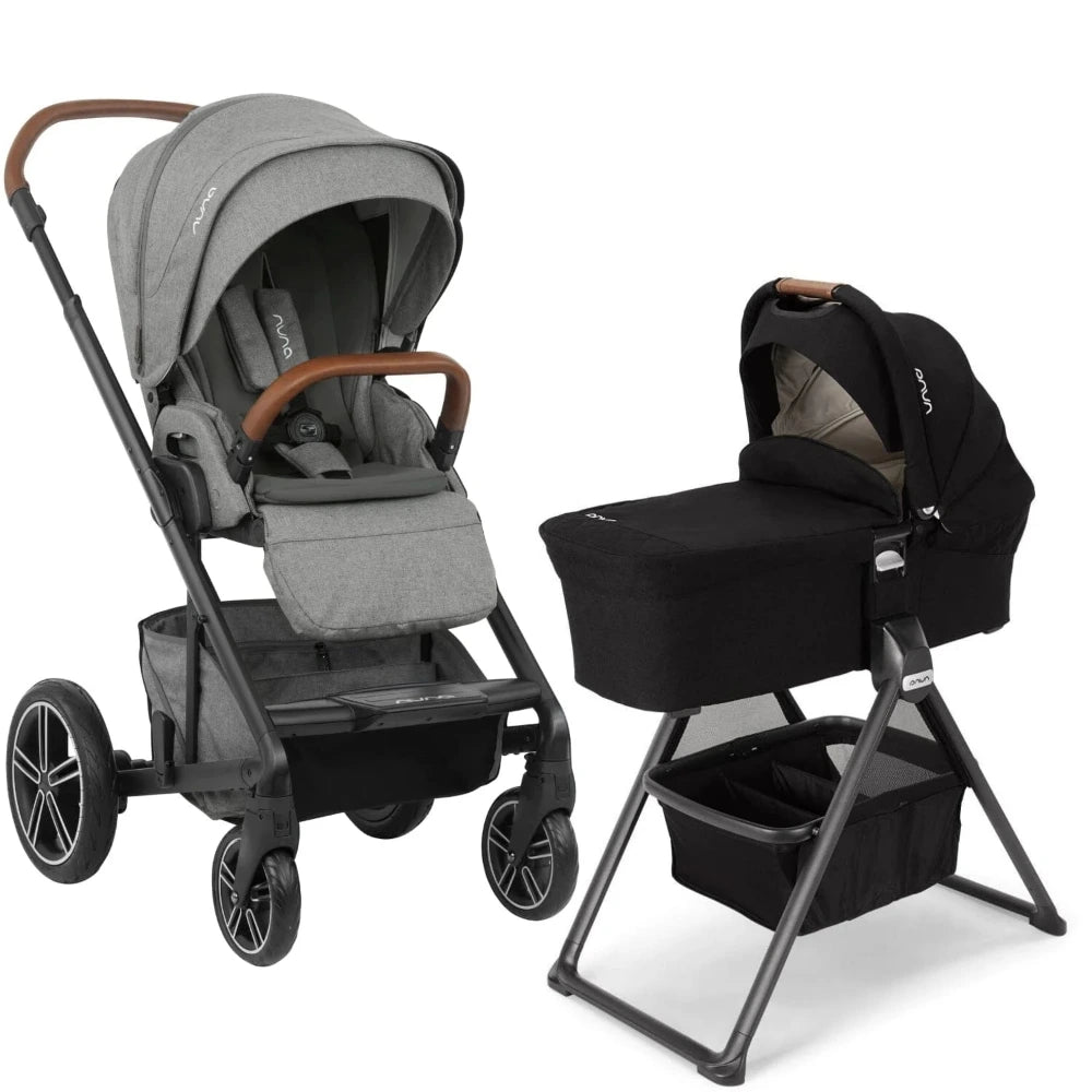 Nuna MIXX Next + MIXX Bassinet + Stand Stroller Bundle- Bambi Baby