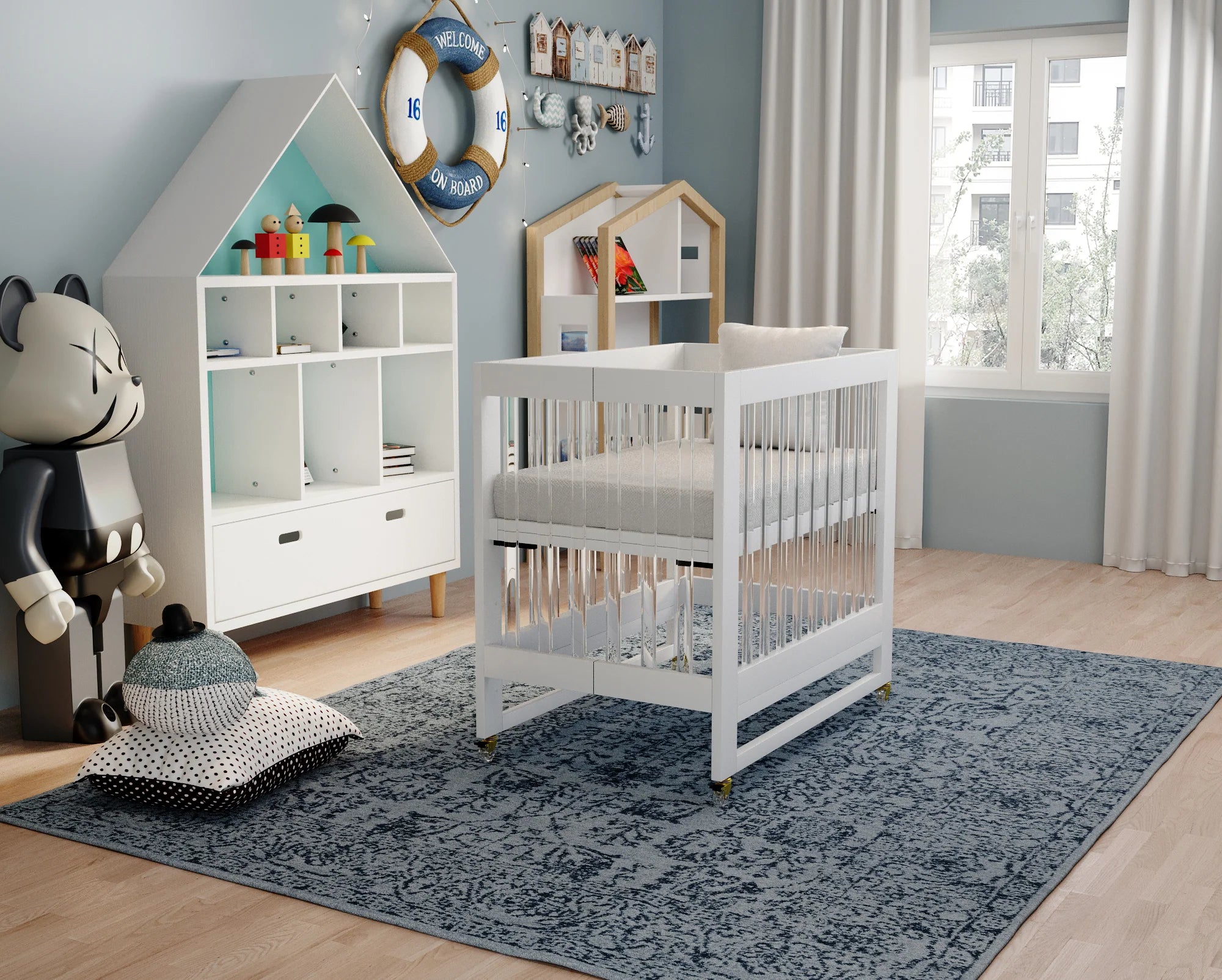 Melo Caress Foldable Crib- Bambi Baby