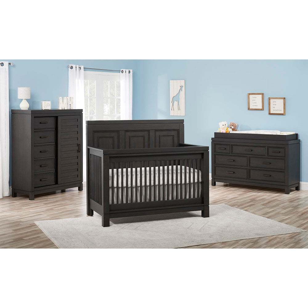 Soho Baby Manchester 4 in 1 Convertible Crib Black Iron- Bambi Baby