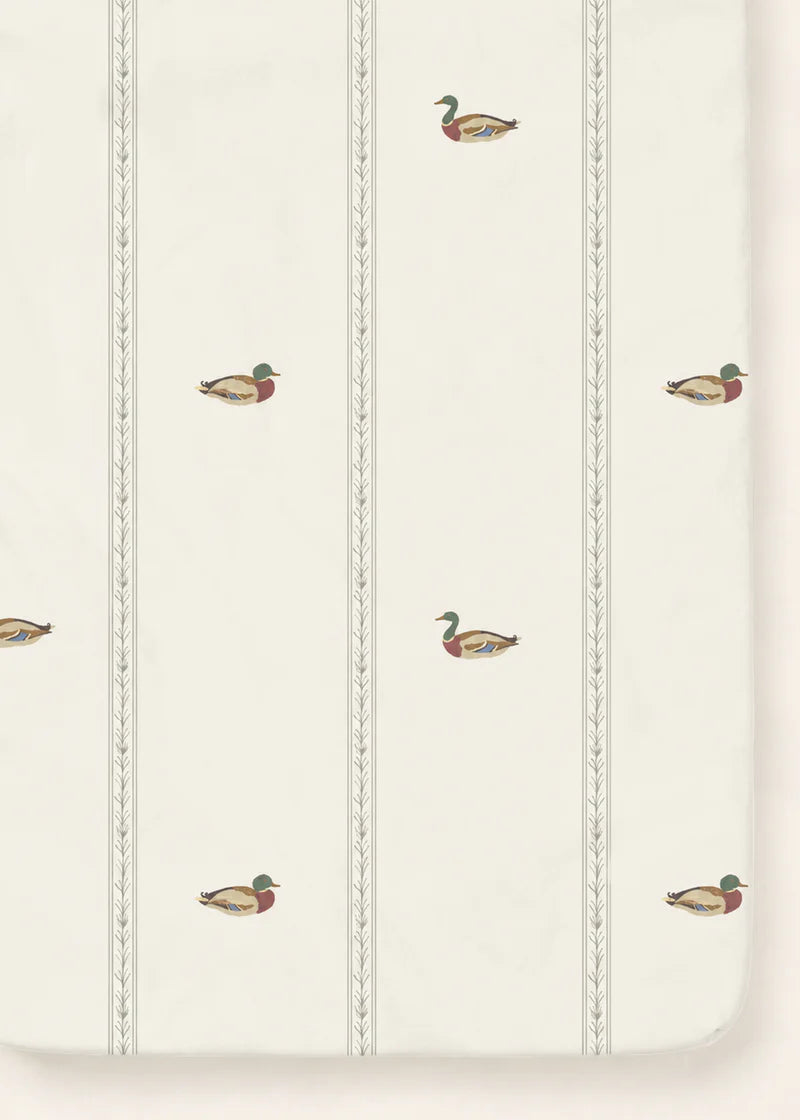 Oilo Organic Crib Sheet - Mallard- Bambi Baby