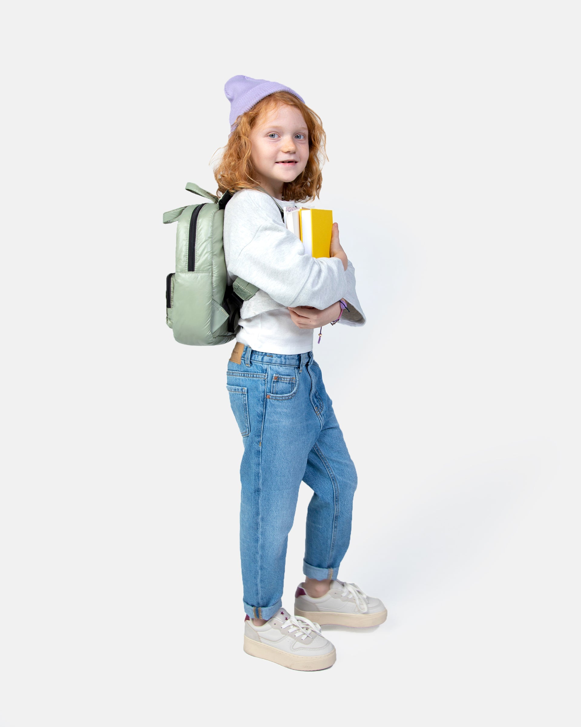 7AM Enfant Midi Classic backpack - Matcha- Bambi Baby