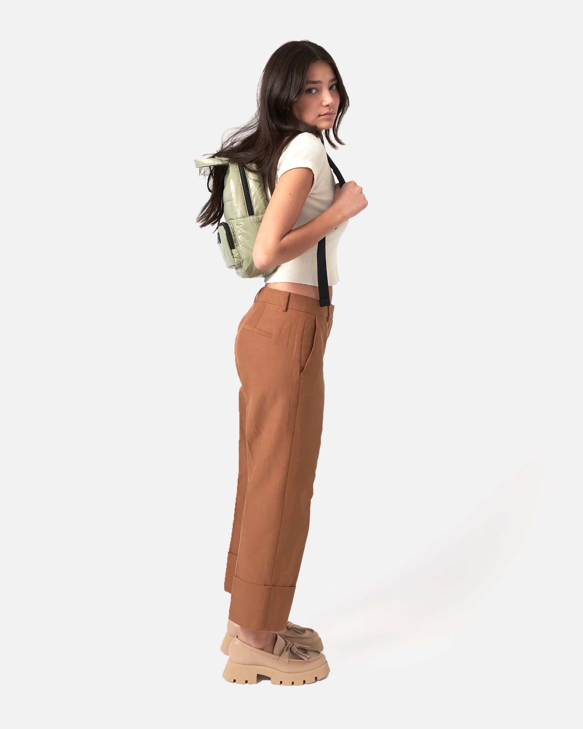 7AM Enfant Midi Classic backpack - Matcha- Bambi Baby