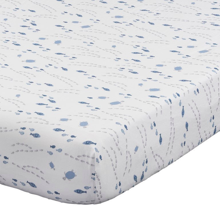Oxford Baby Whale of a Time 3 pc Baby Crib Nursery Bedding Set- Bambi Baby