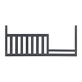 Midnight Slate Oxford Baby Weston Toddler Bed Guard Rail - Front View | Bambi Baby