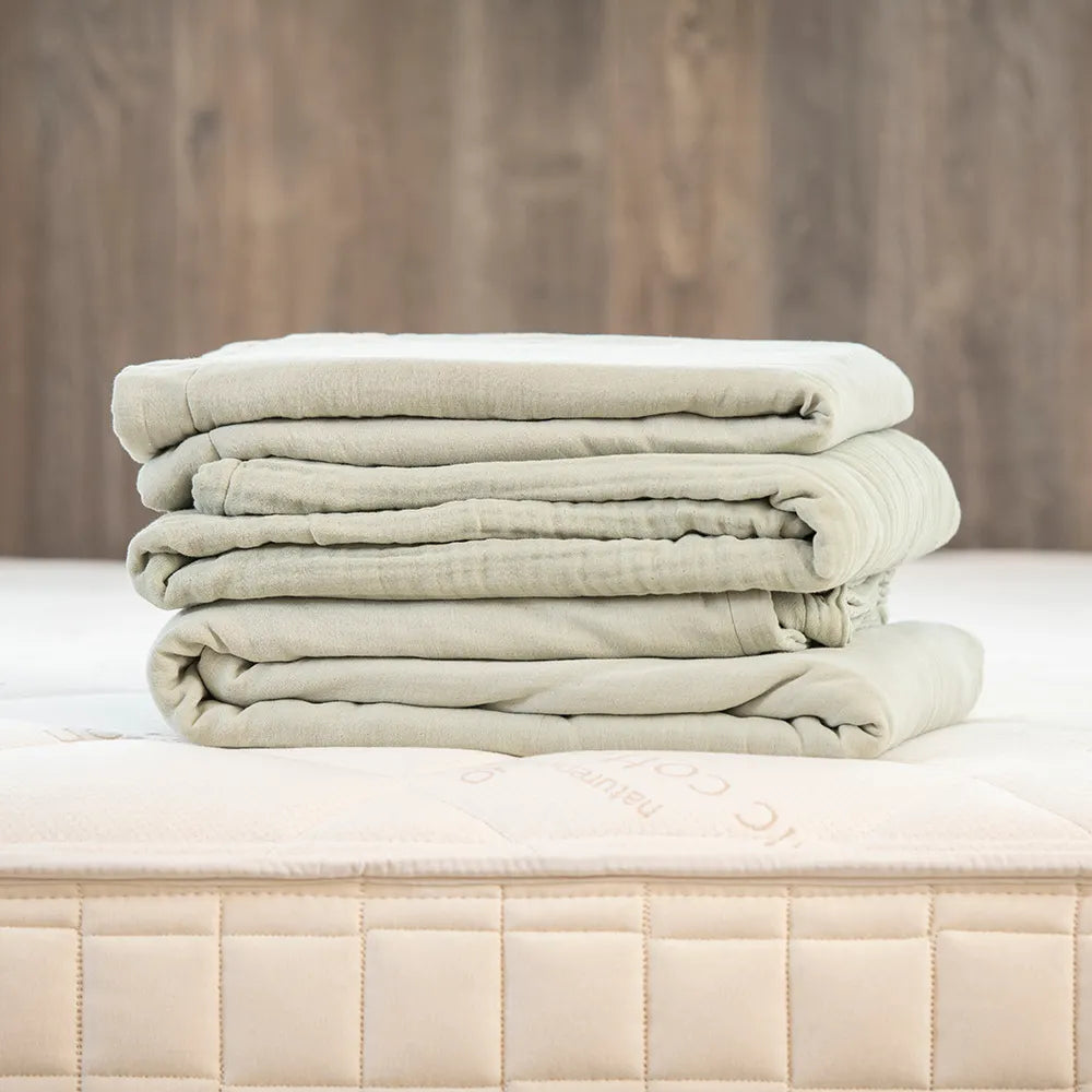 Naturepedic Organic Cotton Breathable Muslin Duvet Covers & Shams- Bambi Baby