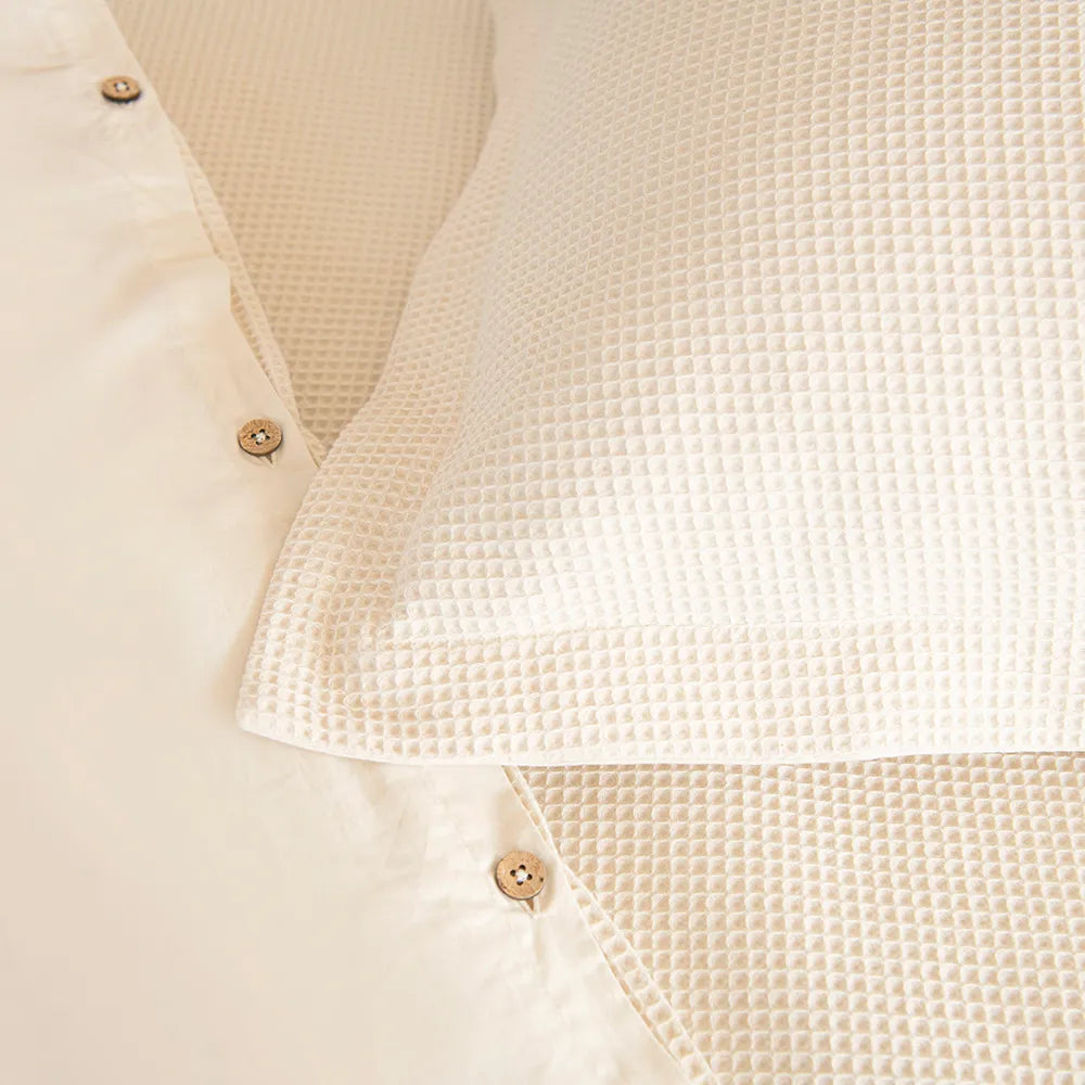 Naturepedic Organic Cotton Waffle Duvet Covers & Shams- Bambi Baby