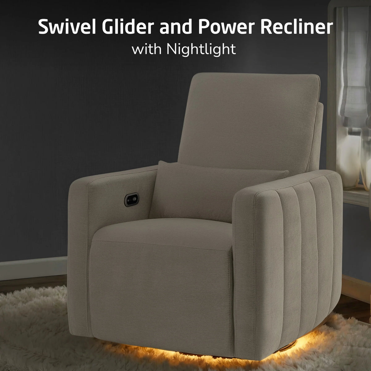 Maxi Cosi Dorian Swivel Glider and Power Recliner with Nightlight- Bambi Baby