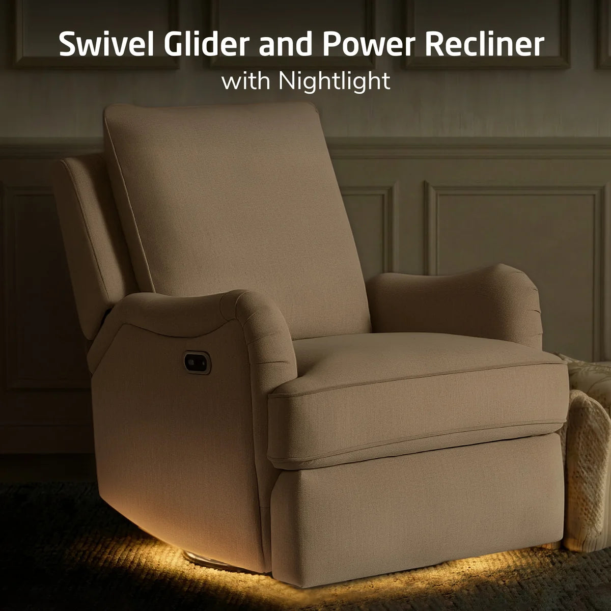 Maxi Cosi Lindon Swivel Glider & Power Recliner- Bambi Baby