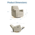 Maxi Cosi Ansel Swivel Glider and Power Recliner with Nightlight - Bambi Baby