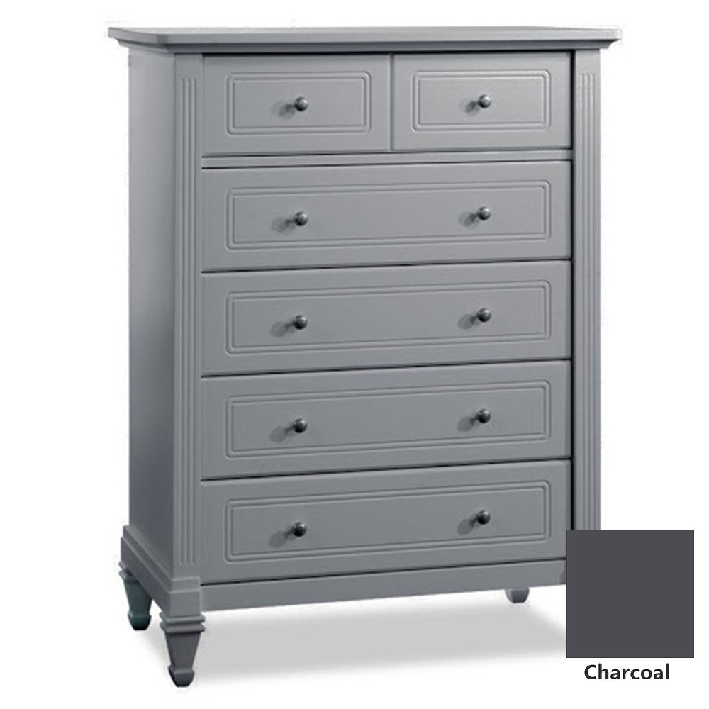 Natart Belmont 5 Drawer Dresser in Charcoal- Bambi Baby