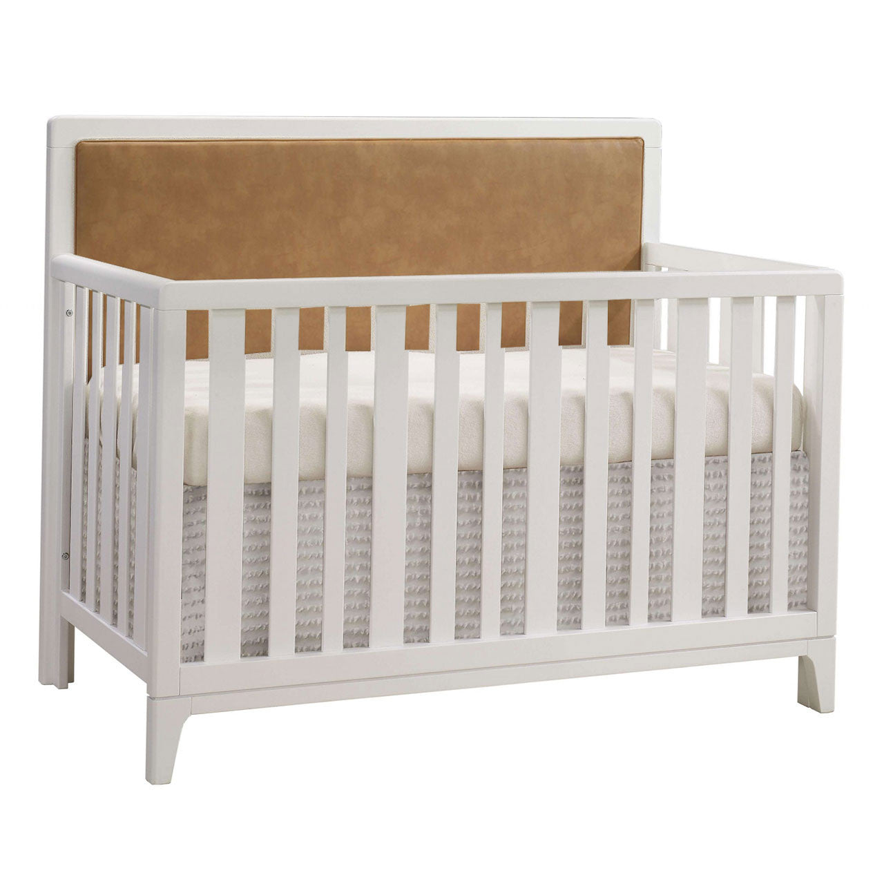 Natart Kyoto 5 in 1 Convertible Crib with Upholstered Panel Caramel- Bambi Baby
