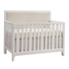 White Oak Natart Kyoto 5-in-1 Convertible Crib with Talc Upholstered Panel - Front View | Bambi Baby