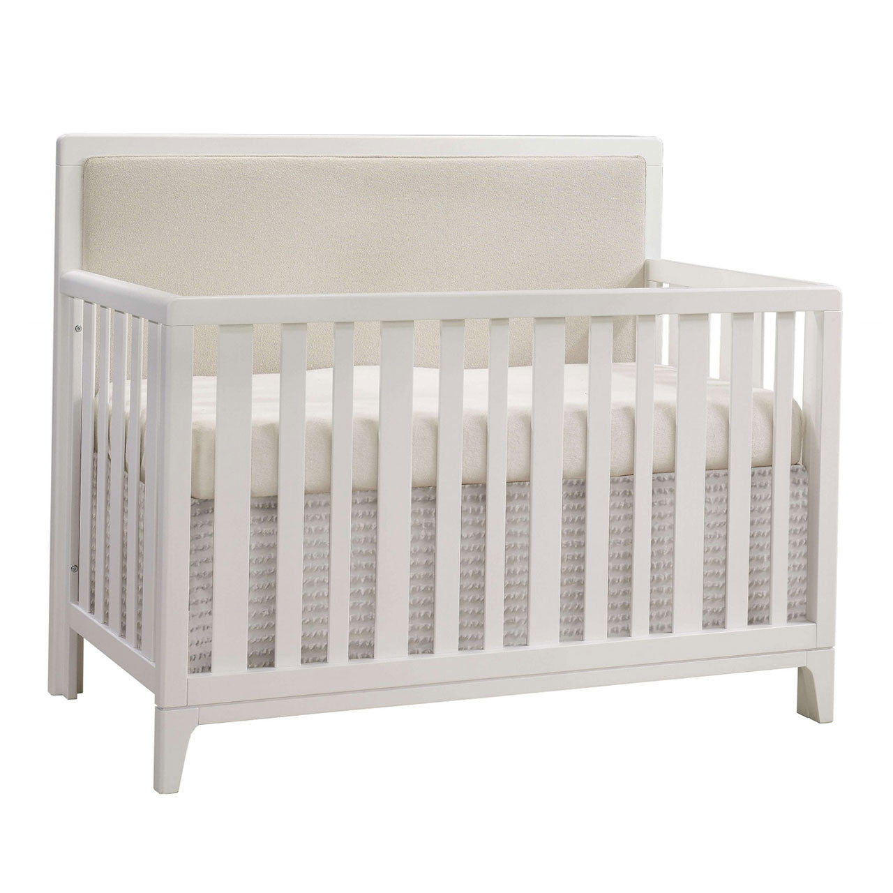 Natart Kyoto 5 in 1 Convertible Crib with Upholstered Panel Talc- Bambi Baby
