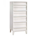 White Natart Kyoto Lingerie Chest with Oak Handles - Angled Front View | Bambi Baby