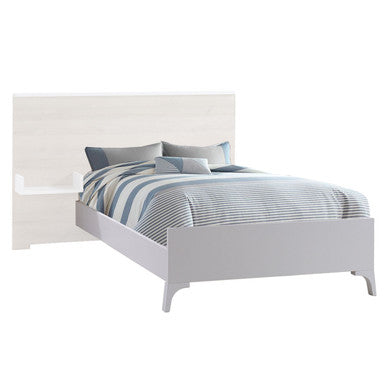 Natart Urban/Metro Low profile footboard 39" w/ Twin Bed Conversion Rails in White- Bambi Baby