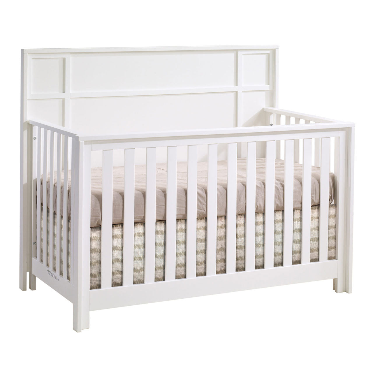 NEST Lello Convertible Crib in White- Bambi Baby