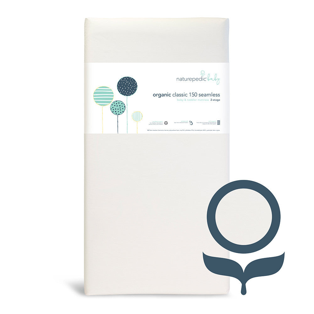 Naturepedic Organic Cotton Classic 150 Seamless 2-Stage Mattress- Bambi Baby
