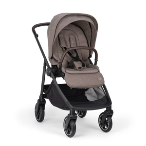 Umber Nuna BMW SWIV Stroller - Three Quarter View | Bambi Baby