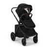 Caviar Black Nuna DEMI Icon Single Stroller - Side Angle View | Bambi Baby