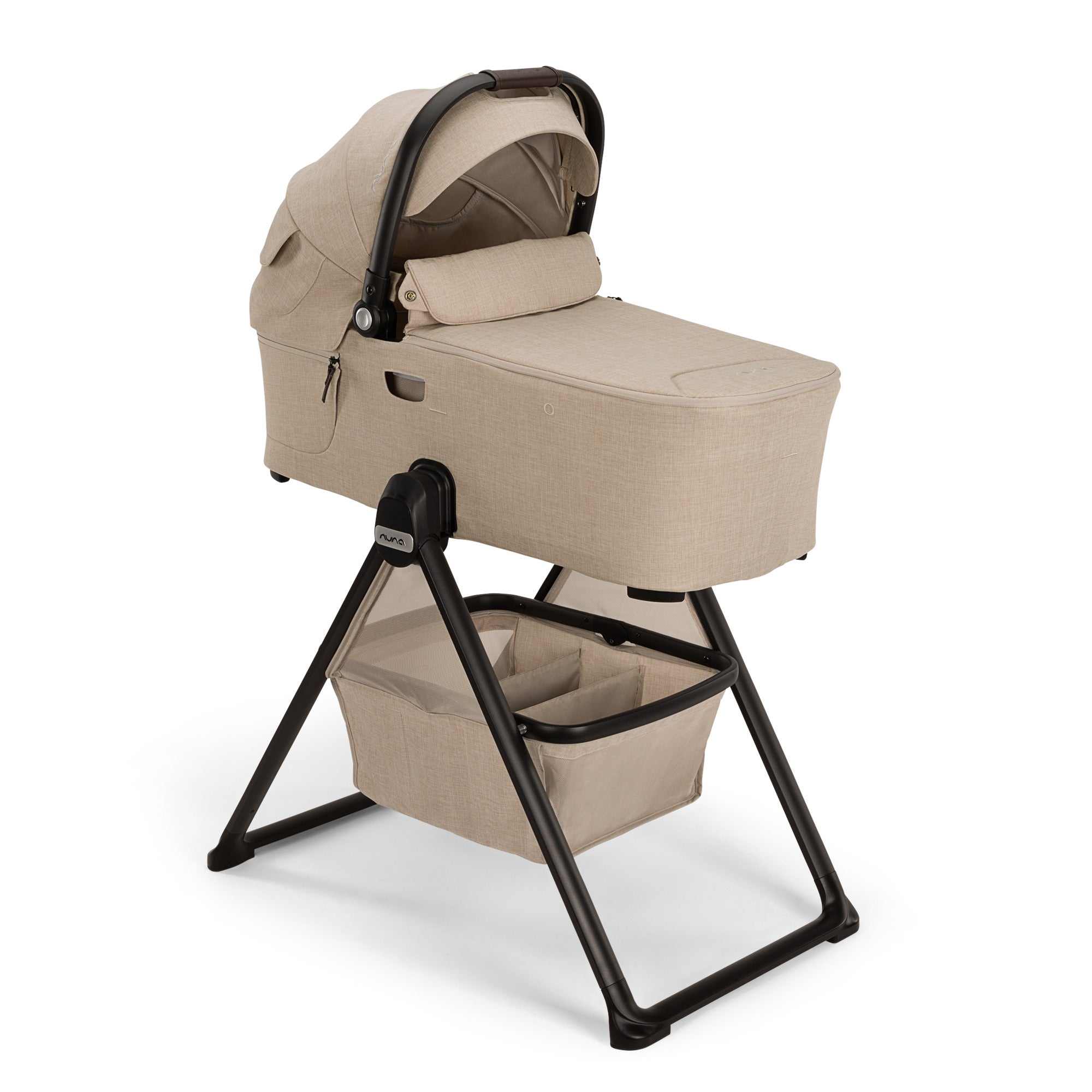 nuna stroller with bassinet Nuna Demi Next Bassinet + Stand Biscotti