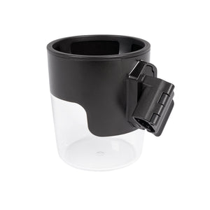 Black Nuna TRVL Cupholder with Clamp Attachment - Side View | Bambi Baby