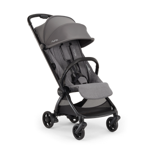 Pewter Grey Nuna VIAA cabn Lightweight Cabin Stroller - Angle View | Bambi Baby