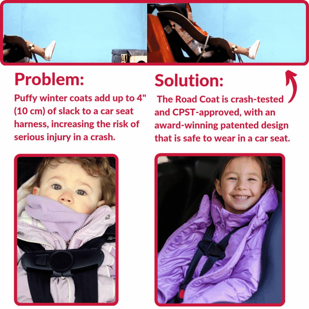Onekid Car Seat Coat | The Road Coat Down - Platinum/Black- Bambi Baby