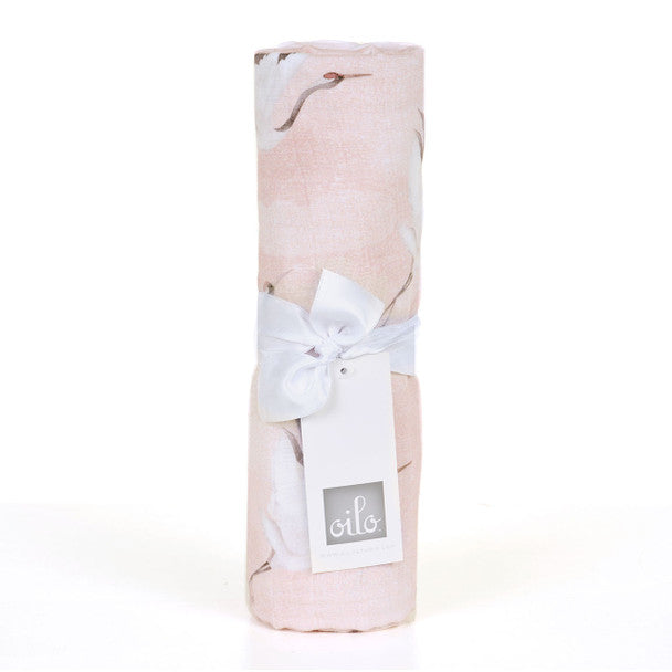 Oilo Crane Swaddle Blanket- Bambi Baby