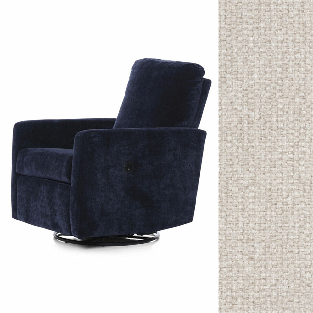 Oilo Drew Glider w/ Power & USB in Chenille Linen- Bambi Baby