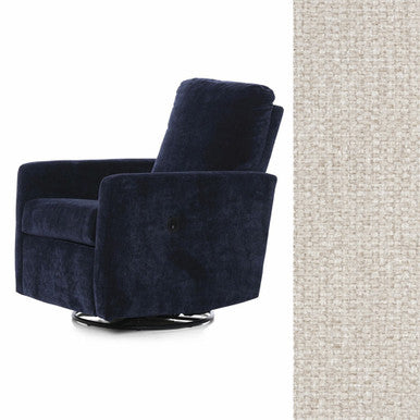 Oilo Drew Glider w/ Power & USB in Chenille Linen- Bambi Baby