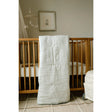 Oilo Fable Blanket- Quilt- Stripe Sea Moss & Sea Moss Organic Muslin 45 X 60" - Bambi Baby