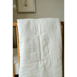 Oilo Fable Blanket- Quilt- Stripe Sea Moss & Sea Moss Organic Muslin 45 X 60" - Bambi Baby