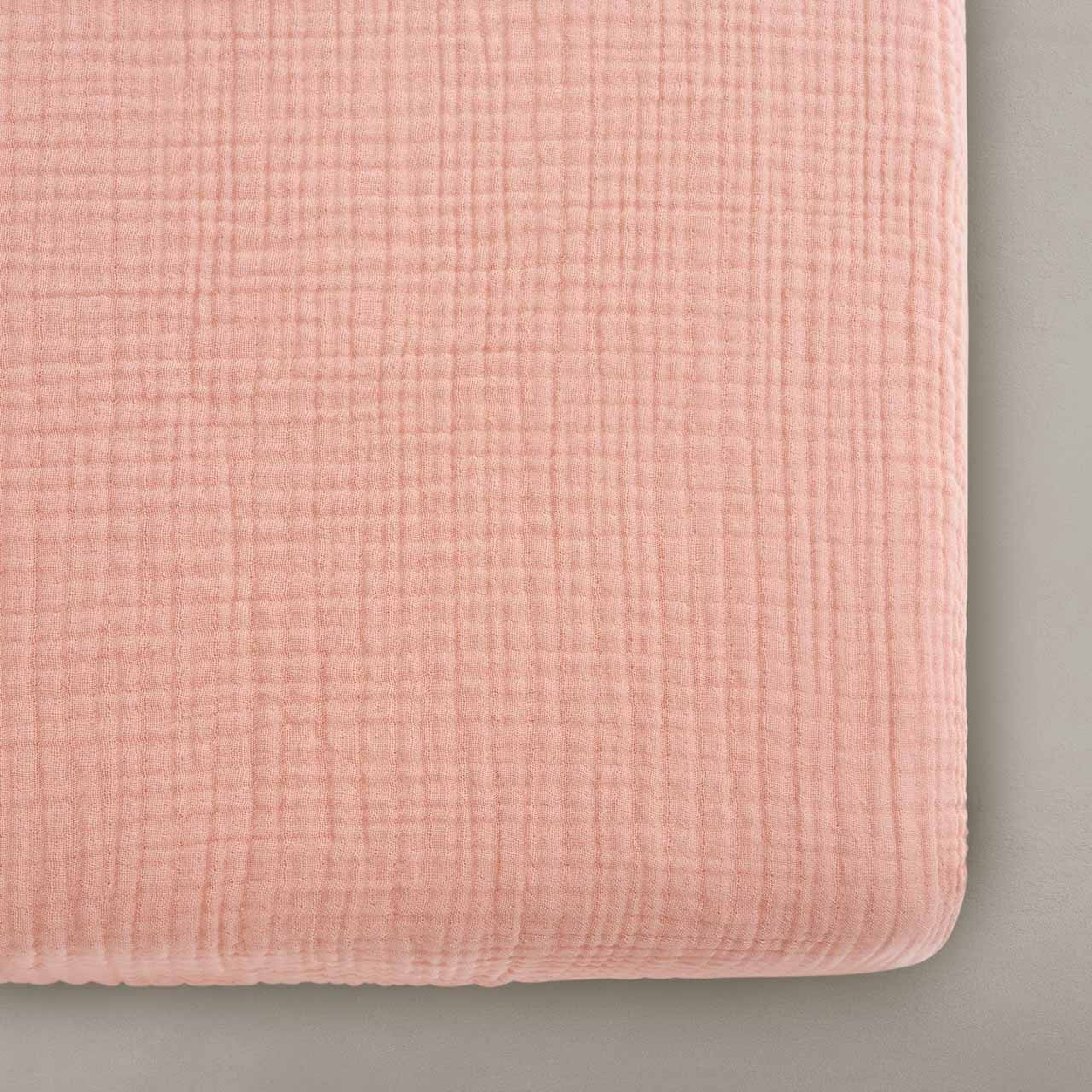 Oilo Fable Crib Sheet- Rosette Organic 4 Way Muslin- Bambi Baby