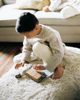 Oilo Ottoman Wide Rectangle Wood Base - Bambi Baby