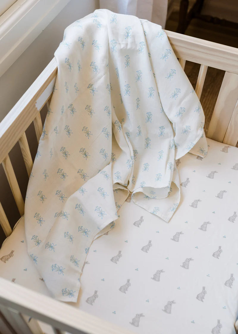 Oilo 2-Pack Swaddle - Bunnies & Lily of the Valley- Bambi Baby