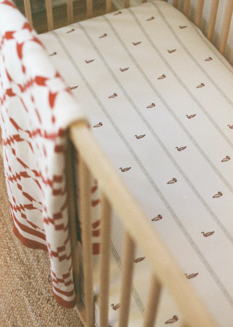 Oilo Organic Crib Sheet - Mallard- Bambi Baby