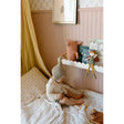 Oilo Fable Blanket- Quilt- Dainty Floral & Eggshell Organic Muslin 45 X 60" - Bambi Baby
