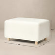 Oilo Ottoman Wide Rectangle Wood Base - Bambi Baby