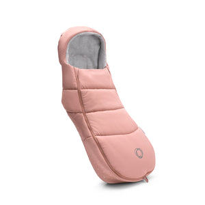 Evening Pink Bugaboo Footmuff with Fleece Lining - Side Angle Front View | Bambi Baby