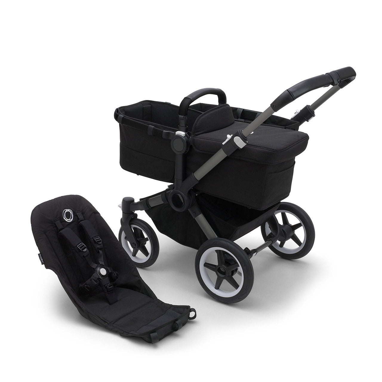 Bugaboo Donkey 5 Base 2023 em grafite/preto meia-noite - Bambi Baby